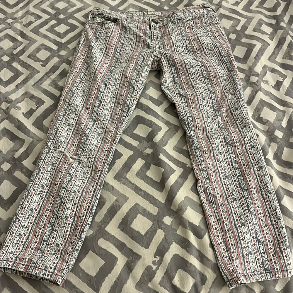 Free People Patterned Jeans